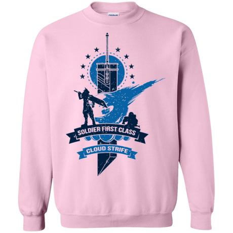 Sweatshirts Light Pink / Small Cloud Strife White Crewneck Sweatshirt