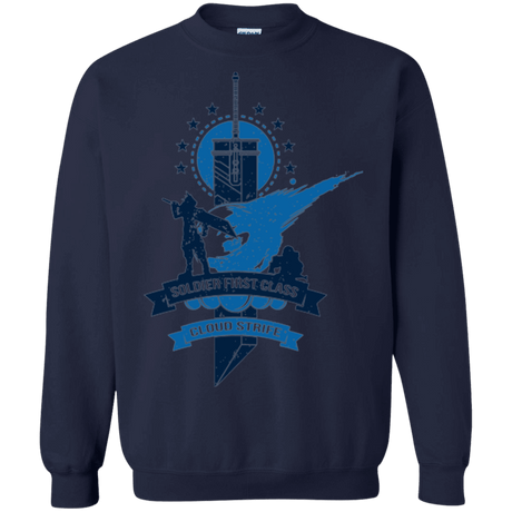 Sweatshirts Navy / Small Cloud Strife White Crewneck Sweatshirt