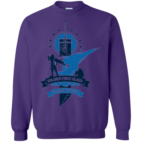 Sweatshirts Purple / Small Cloud Strife White Crewneck Sweatshirt