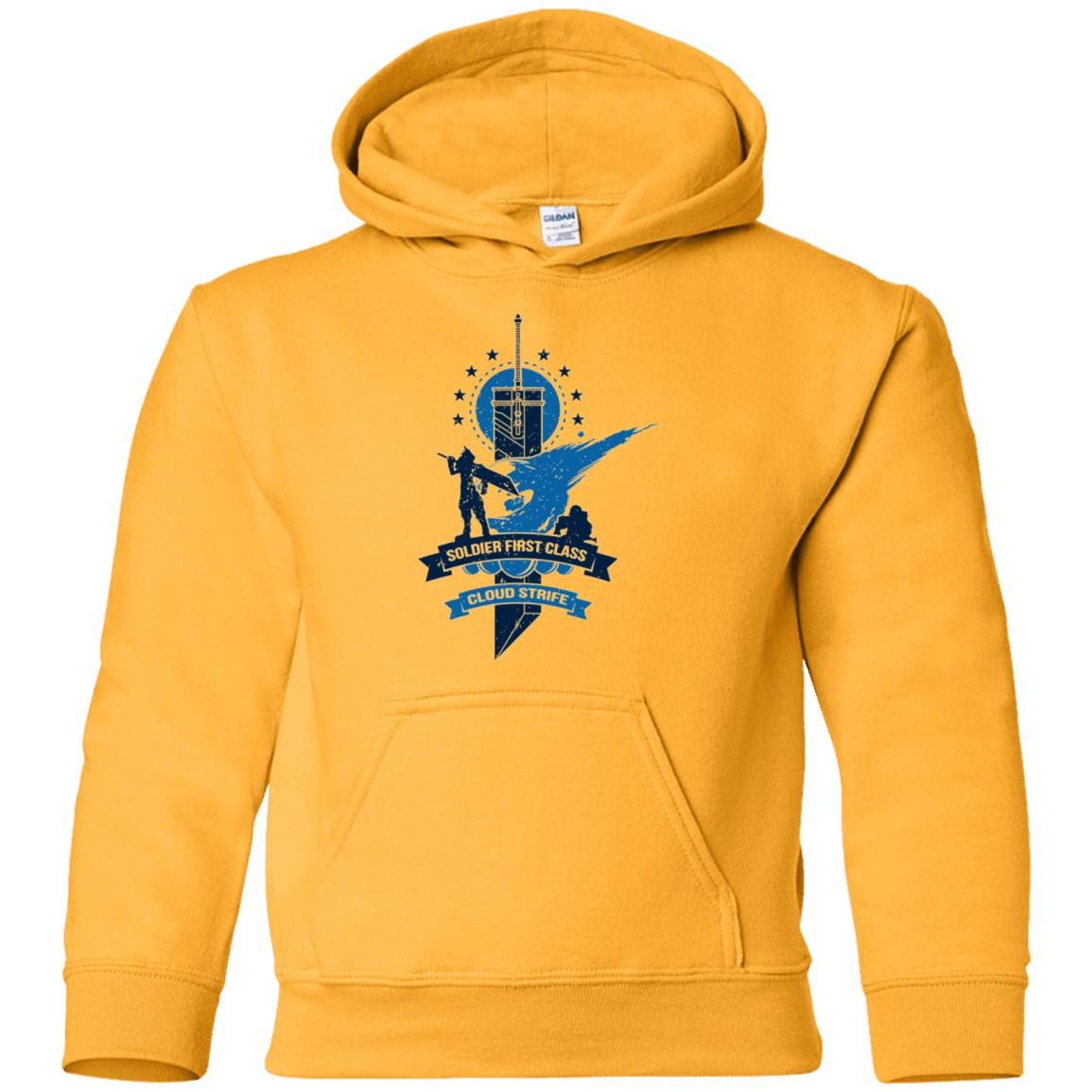 Sweatshirts Gold / YS Cloud Strife White Youth Hoodie