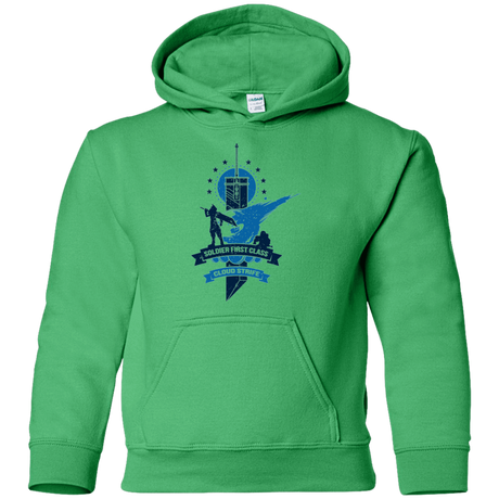 Sweatshirts Irish Green / YS Cloud Strife White Youth Hoodie