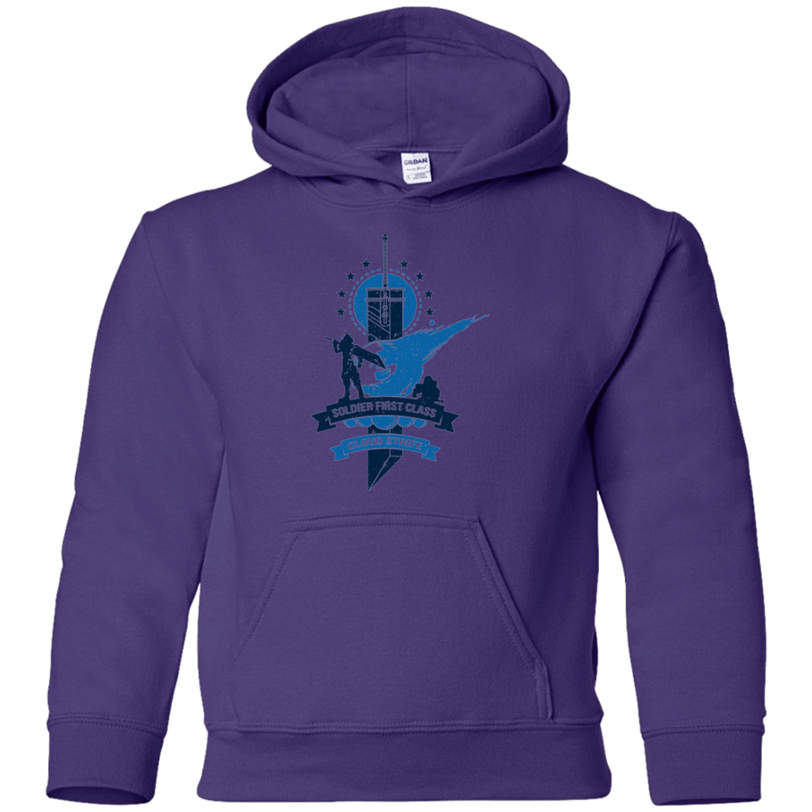 Sweatshirts Purple / YS Cloud Strife White Youth Hoodie