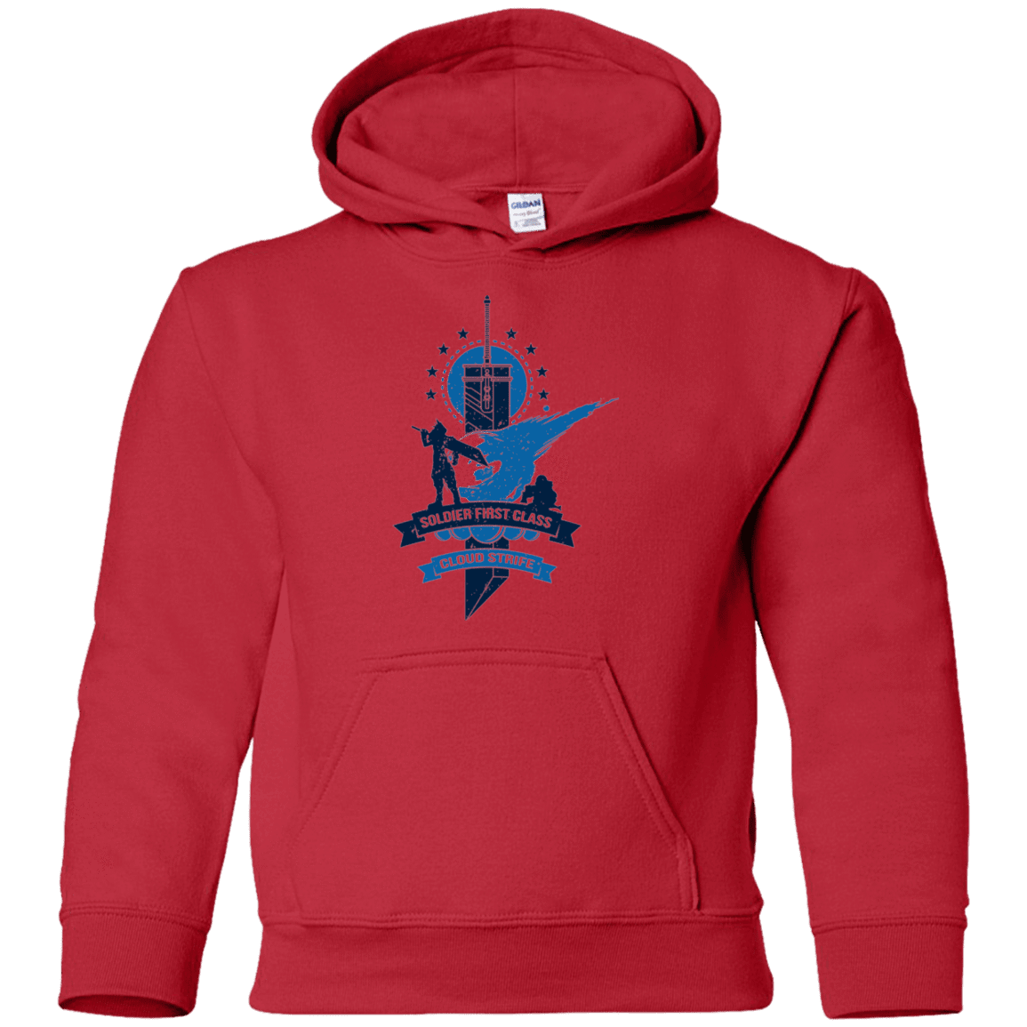 Sweatshirts Red / YS Cloud Strife White Youth Hoodie