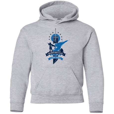 Sweatshirts Sport Grey / YS Cloud Strife White Youth Hoodie