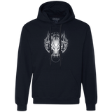 Sweatshirts Navy / S Cloudy Wolf Premium Fleece Hoodie