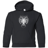 Sweatshirts Black / YS Cloudy Wolf Youth Hoodie