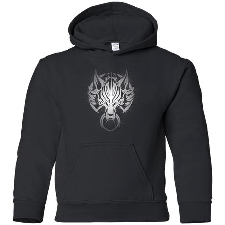 Sweatshirts Black / YS Cloudy Wolf Youth Hoodie