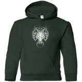 Sweatshirts Forest Green / YS Cloudy Wolf Youth Hoodie