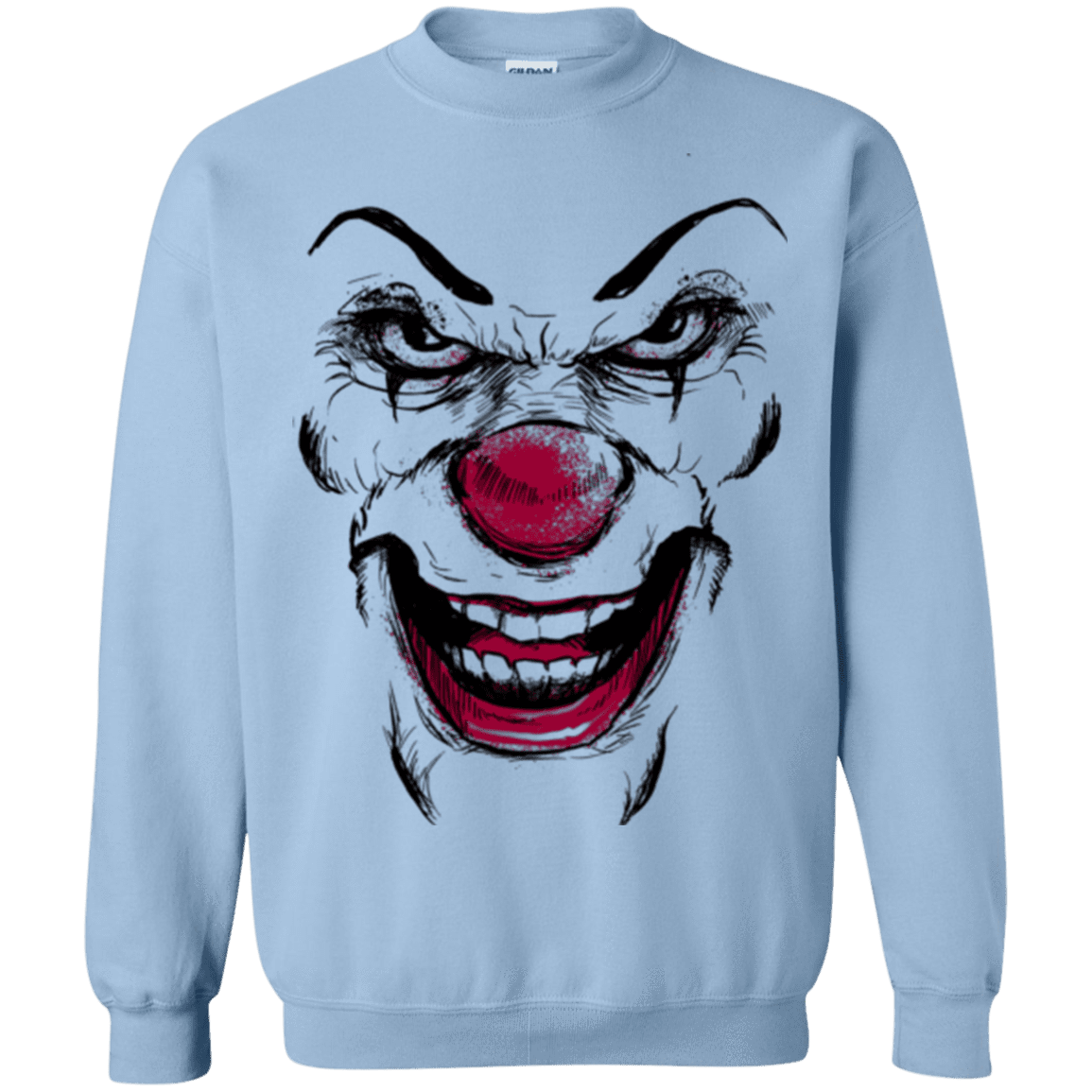 Sweatshirts Light Blue / Small Clown Face Crewneck Sweatshirt