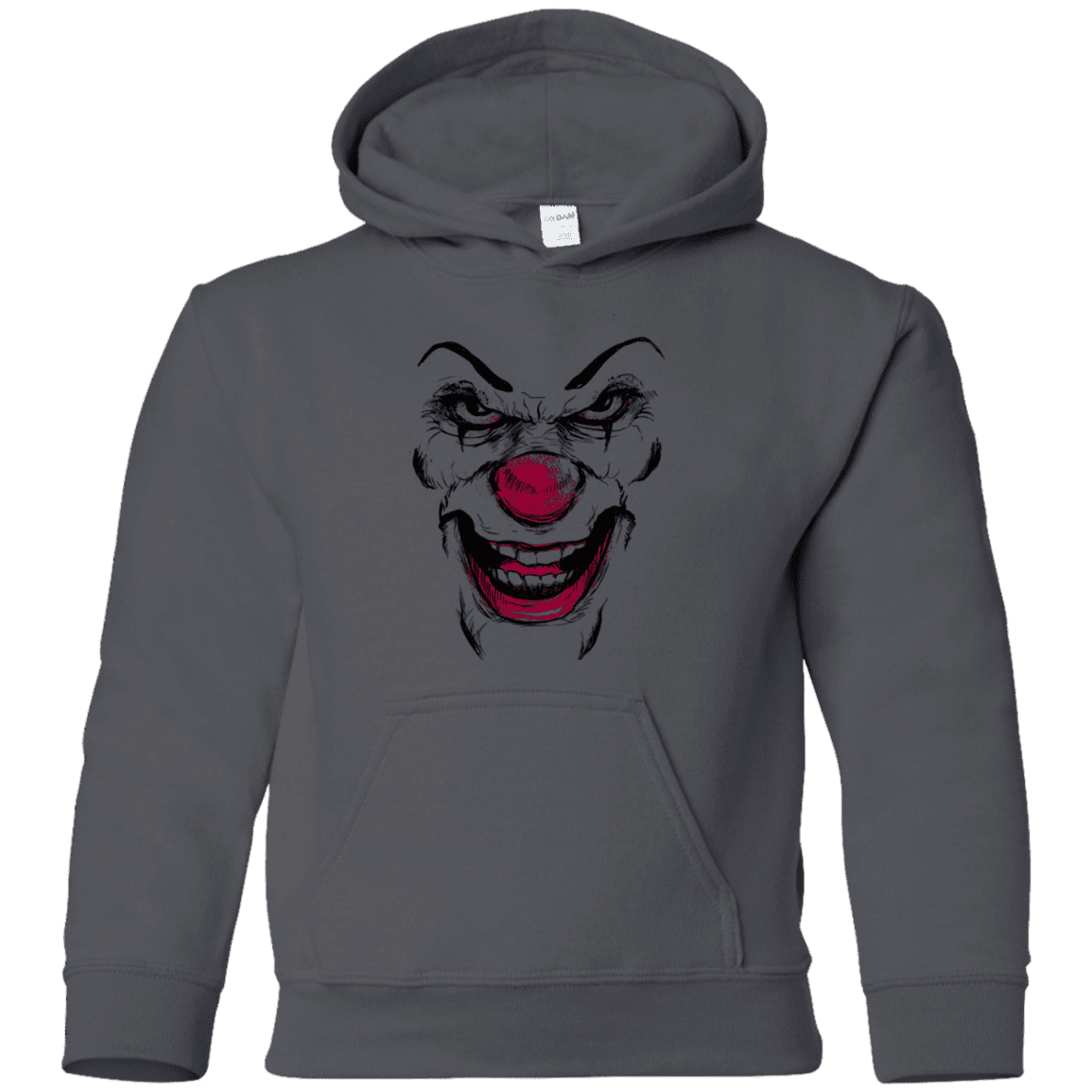 Sweatshirts Charcoal / YS Clown Face Youth Hoodie