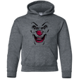 Sweatshirts Dark Heather / YS Clown Face Youth Hoodie