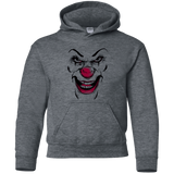 Sweatshirts Dark Heather / YS Clown Face Youth Hoodie