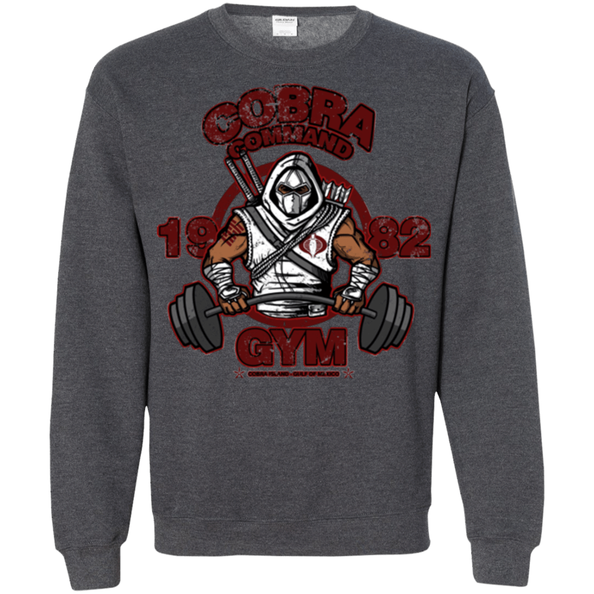 Sweatshirts Dark Heather / Small Cobra Command Gym Crewneck Sweatshirt