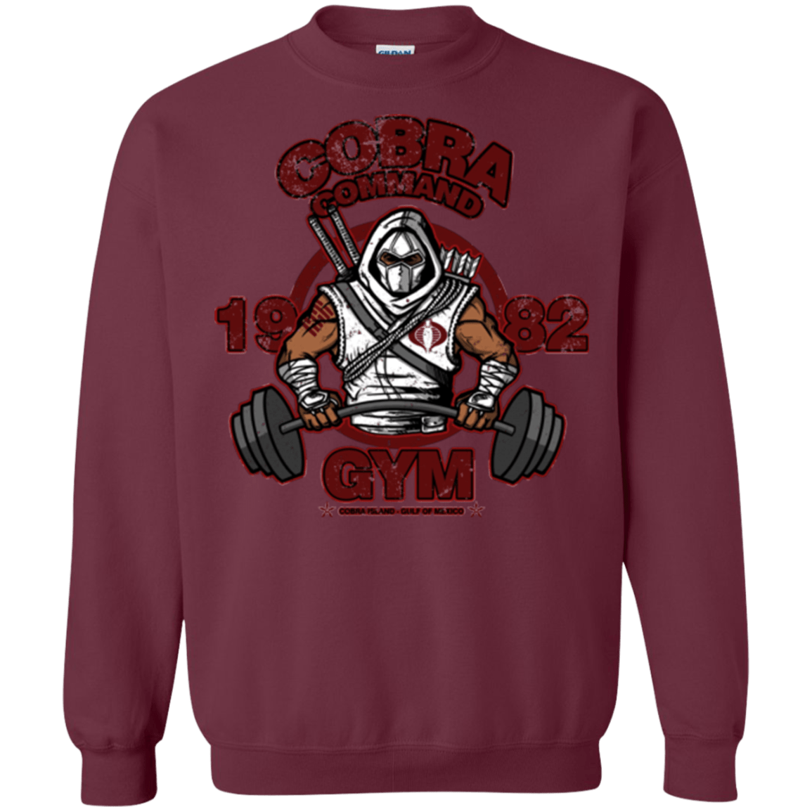 Sweatshirts Maroon / Small Cobra Command Gym Crewneck Sweatshirt