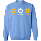 Sweatshirts Carolina Blue / Small Code Coffee Repeat Crewneck Sweatshirt