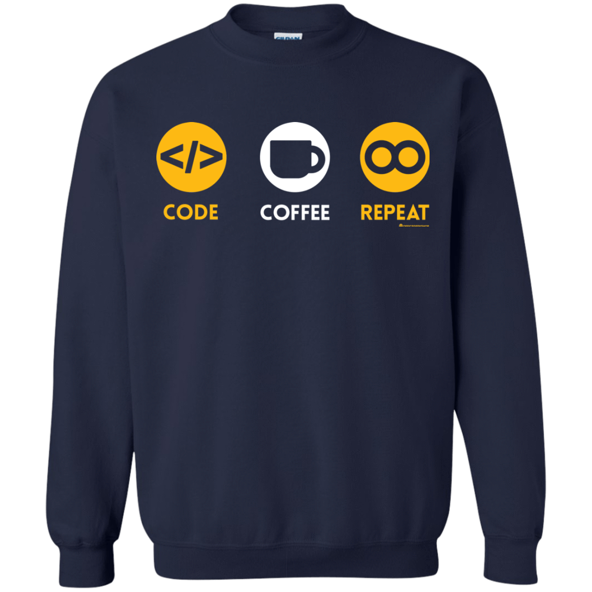 Sweatshirts Navy / Small Code Coffee Repeat Crewneck Sweatshirt
