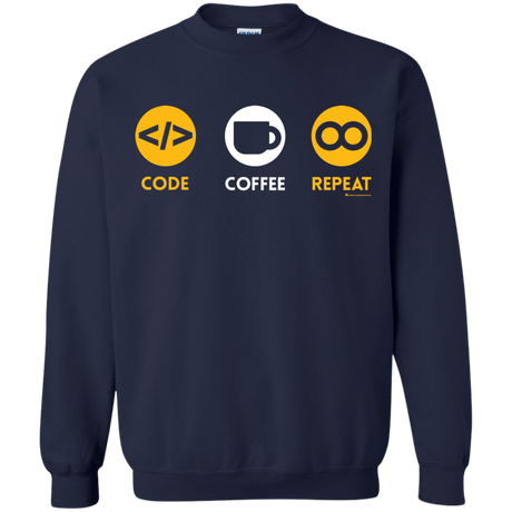 Sweatshirts Navy / Small Code Coffee Repeat Crewneck Sweatshirt