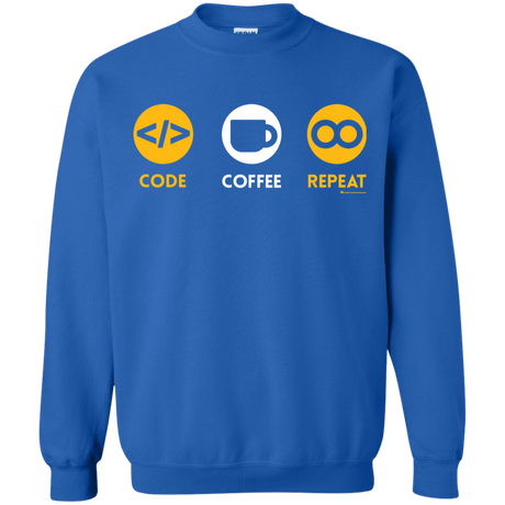 Sweatshirts Royal / Small Code Coffee Repeat Crewneck Sweatshirt