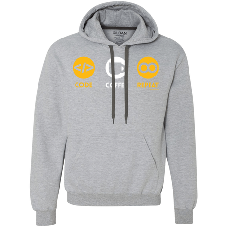 Sweatshirts Sport Grey / Small Code Coffee Repeat Premium Fleece Hoodie