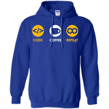 Sweatshirts Royal / Small Code Coffee Repeat Pullover Hoodie
