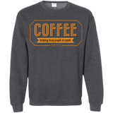 Sweatshirts Dark Heather / Small Coffee For Lazy People Crewneck Sweatshirt