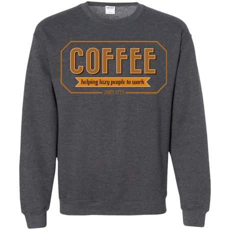 Sweatshirts Dark Heather / Small Coffee For Lazy People Crewneck Sweatshirt
