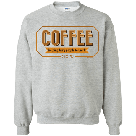 Sweatshirts Sport Grey / Small Coffee For Lazy People Crewneck Sweatshirt