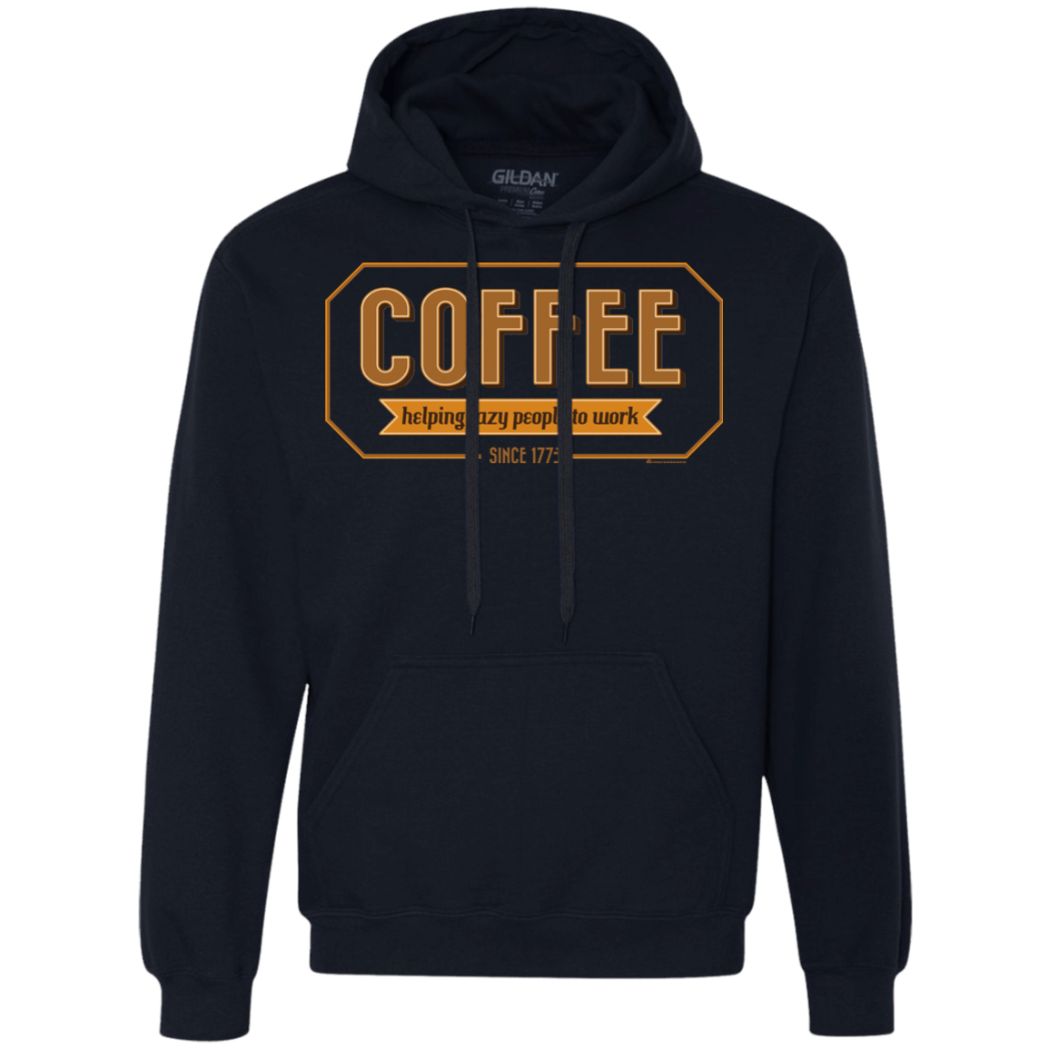 Sweatshirts Navy / Small Coffee For Lazy People Premium Fleece Hoodie