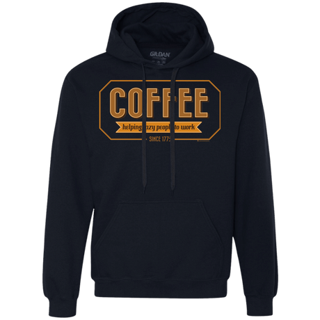 Sweatshirts Navy / Small Coffee For Lazy People Premium Fleece Hoodie
