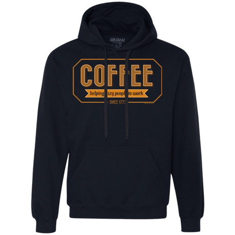 Sweatshirts Navy / Small Coffee For Lazy People Premium Fleece Hoodie