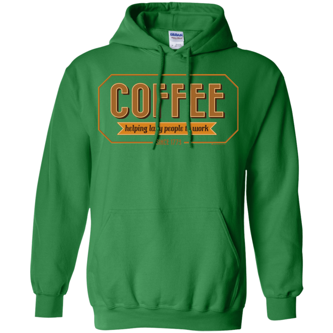 Sweatshirts Irish Green / Small Coffee For Lazy People Pullover Hoodie