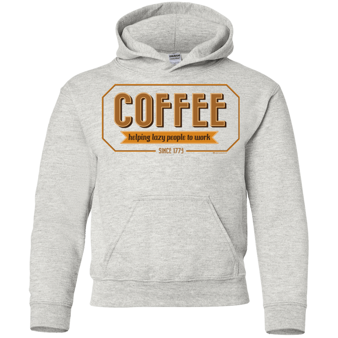 Sweatshirts Ash / YS Coffee For Lazy People Youth Hoodie