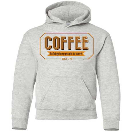 Sweatshirts Ash / YS Coffee For Lazy People Youth Hoodie