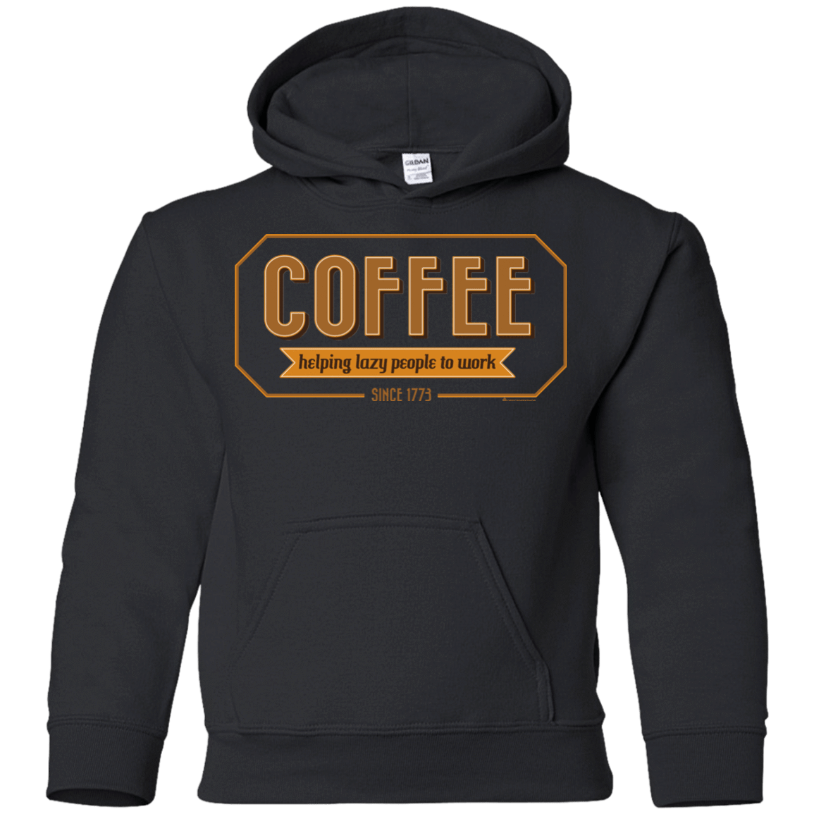 Sweatshirts Black / YS Coffee For Lazy People Youth Hoodie