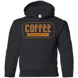 Sweatshirts Black / YS Coffee For Lazy People Youth Hoodie