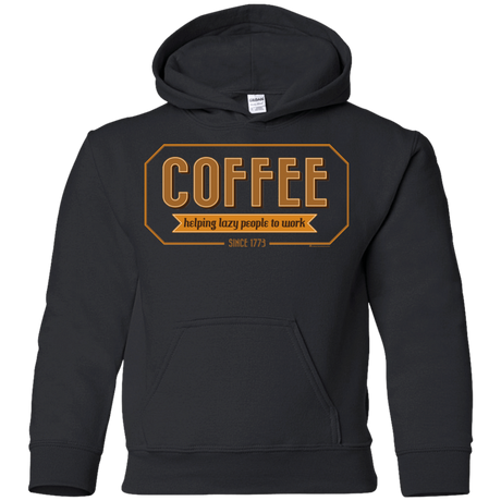 Sweatshirts Black / YS Coffee For Lazy People Youth Hoodie