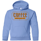 Sweatshirts Carolina Blue / YS Coffee For Lazy People Youth Hoodie