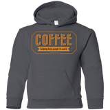 Sweatshirts Charcoal / YS Coffee For Lazy People Youth Hoodie