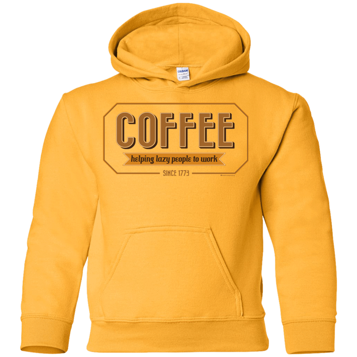 Sweatshirts Gold / YS Coffee For Lazy People Youth Hoodie
