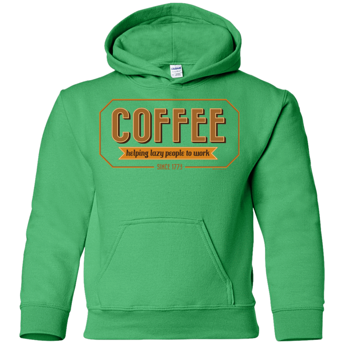 Sweatshirts Irish Green / YS Coffee For Lazy People Youth Hoodie