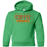 Sweatshirts Irish Green / YS Coffee For Lazy People Youth Hoodie