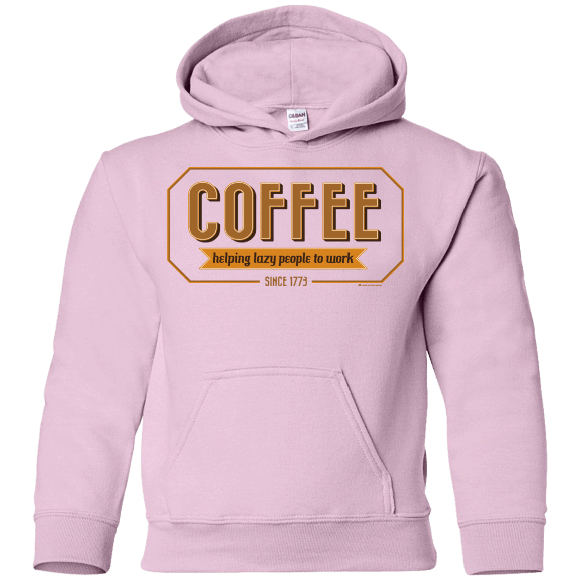 Sweatshirts Light Pink / YS Coffee For Lazy People Youth Hoodie