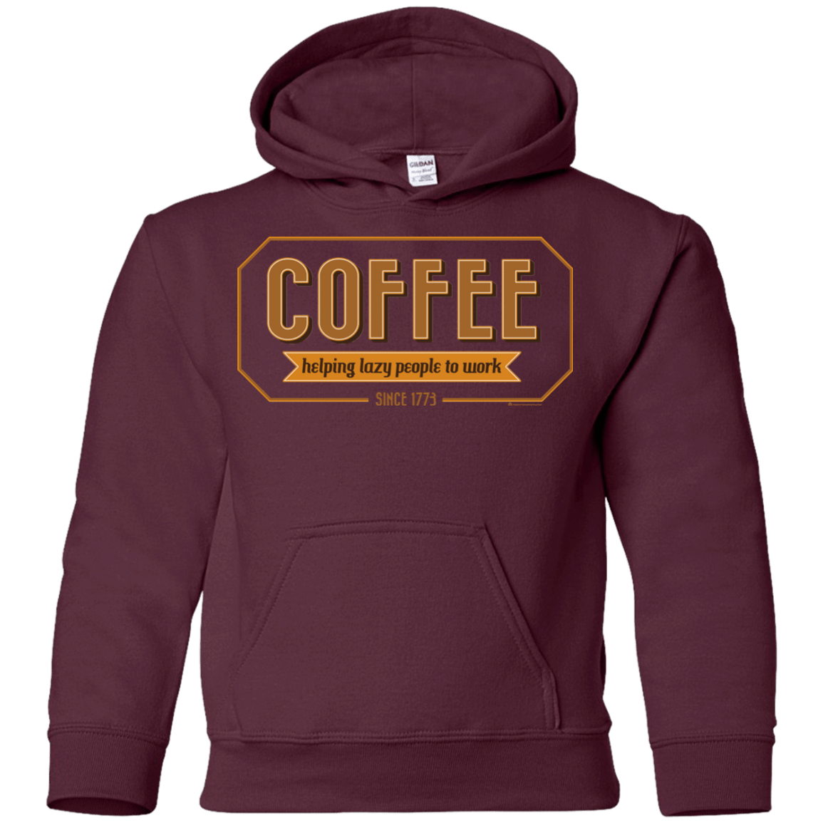Sweatshirts Maroon / YS Coffee For Lazy People Youth Hoodie