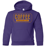 Sweatshirts Purple / YS Coffee For Lazy People Youth Hoodie