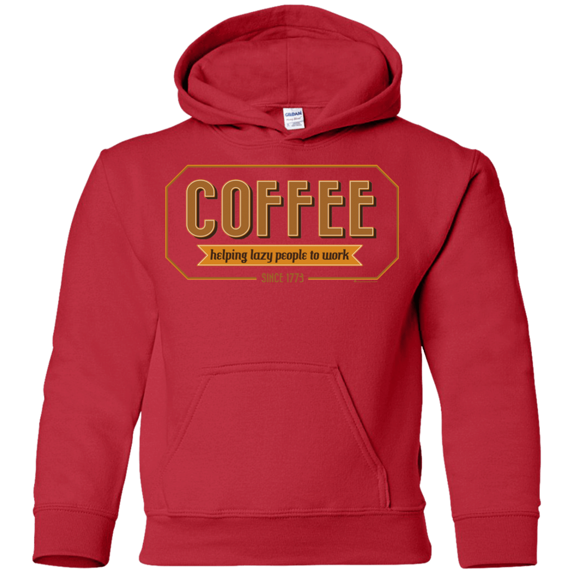 Sweatshirts Red / YS Coffee For Lazy People Youth Hoodie