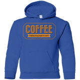 Sweatshirts Royal / YS Coffee For Lazy People Youth Hoodie