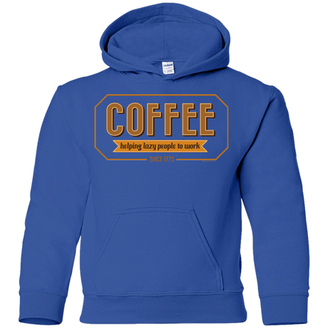 Sweatshirts Royal / YS Coffee For Lazy People Youth Hoodie