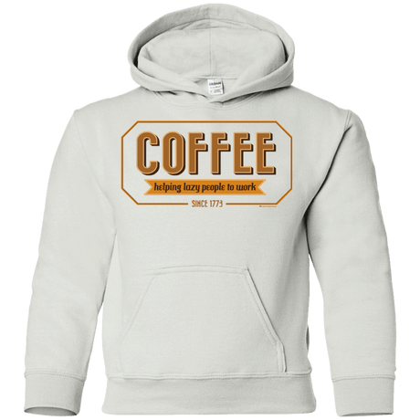 Sweatshirts White / YS Coffee For Lazy People Youth Hoodie