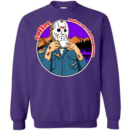 Sweatshirts Purple / S Coffee Makes Me Better Crewneck Sweatshirt