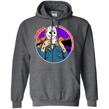 Sweatshirts Dark Heather / S Coffee Makes Me Better Pullover Hoodie